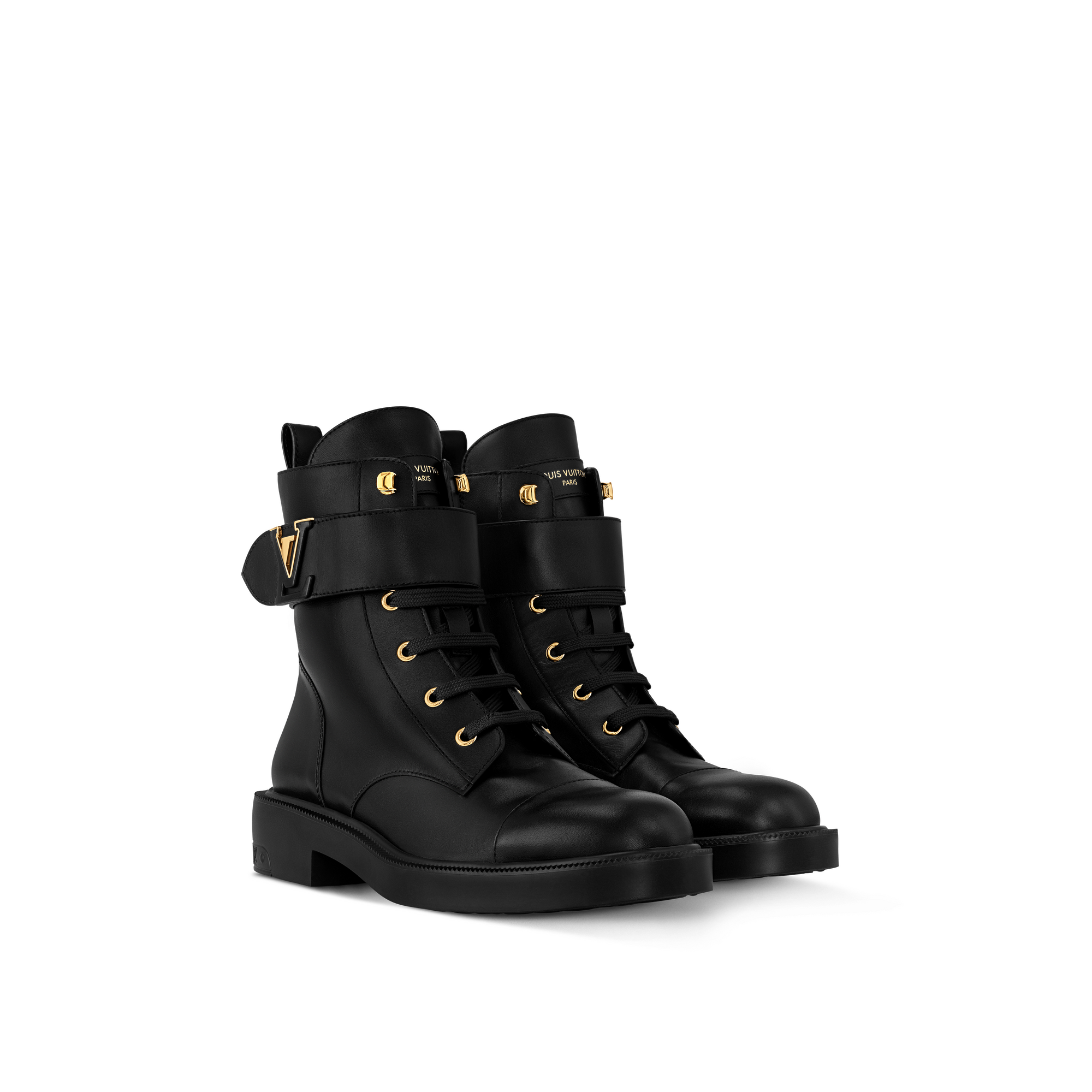 Louis vuitton heel combat boots on sale